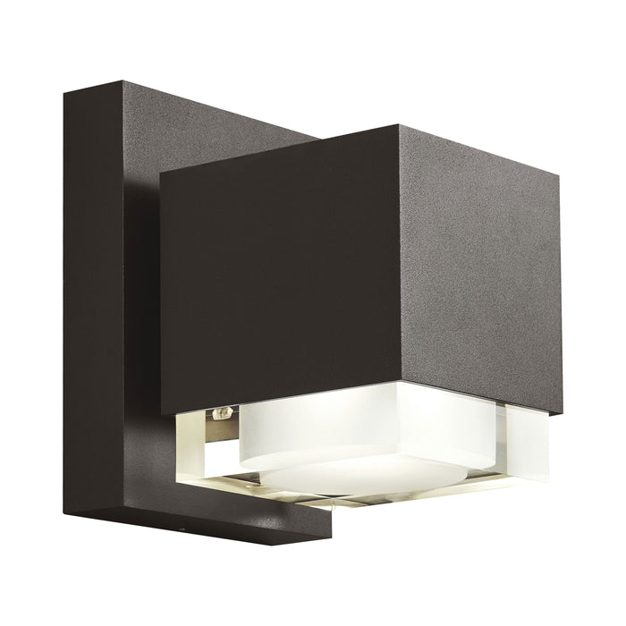 Voto Downlight Outdoor LED Wall Light in Large/Bronze.