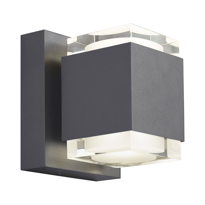 Voto Up / Downlight Outdoor LED Wall Light in Small/Charcoal.