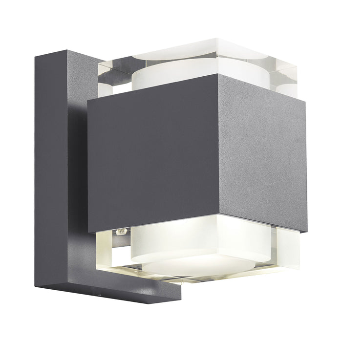 Voto Up / Downlight Outdoor LED Wall Light in Large/Charcoal.