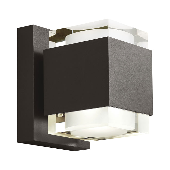 Voto Up / Downlight Outdoor LED Wall Light in Large/Bronze.