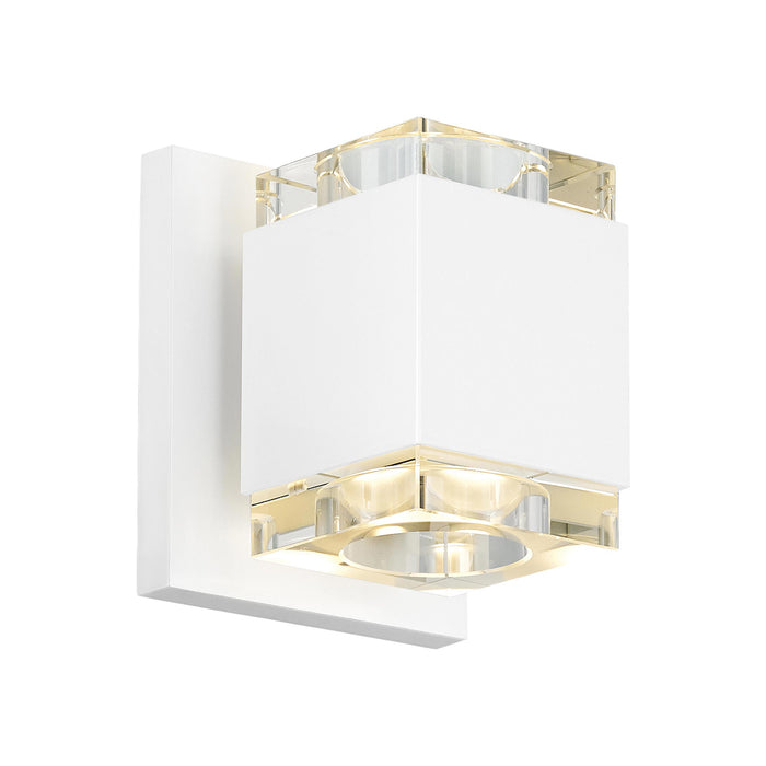 Voto Up / Downlight Outdoor LED Wall Light in White (Small).
