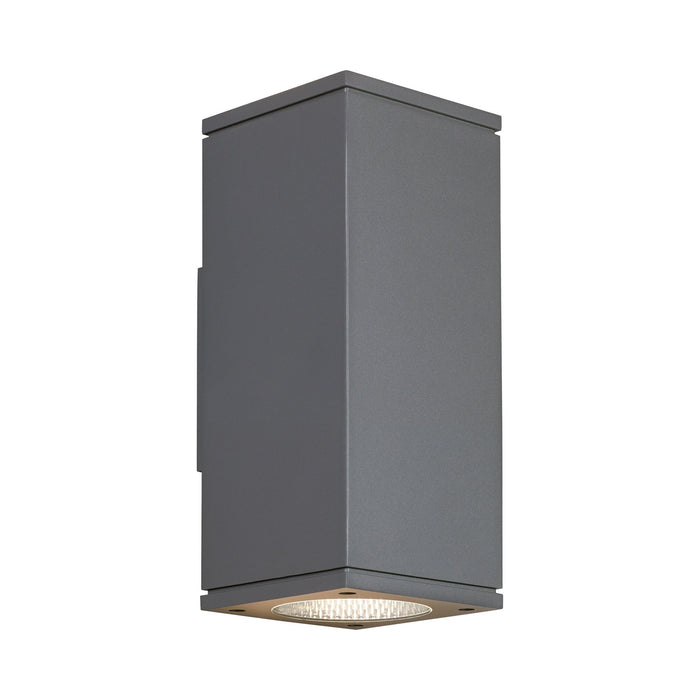 Tegel 12 Up / Downlight Outdoor LED Wall Light in Charcoal.