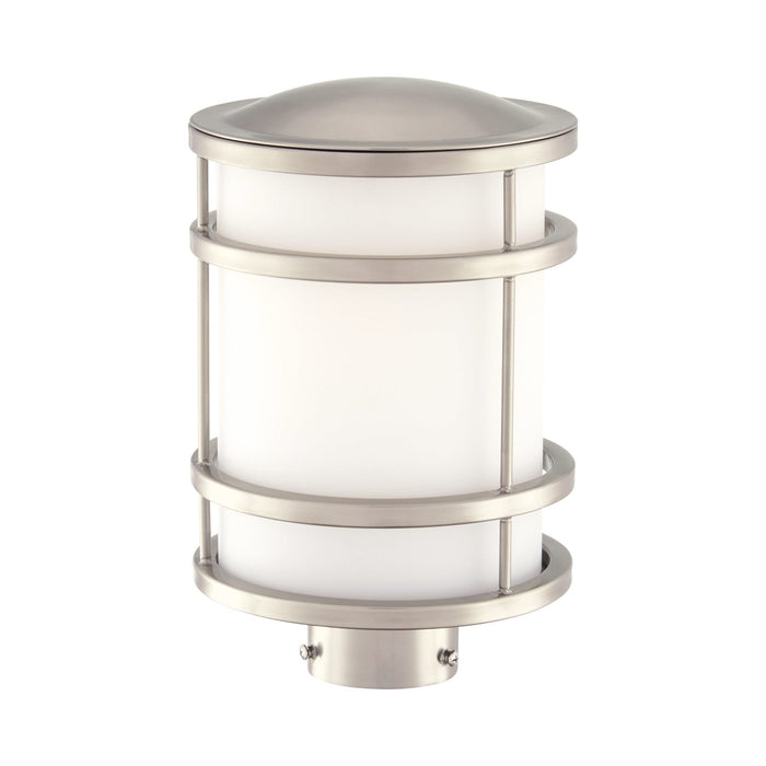 Bay View Outdoor Post Light in Brushed Stainless Steel.