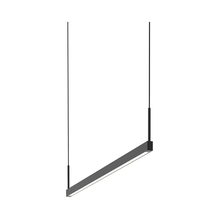 Thin-Line™ LED Pendant Light in Satin Black/Small (2-Light).