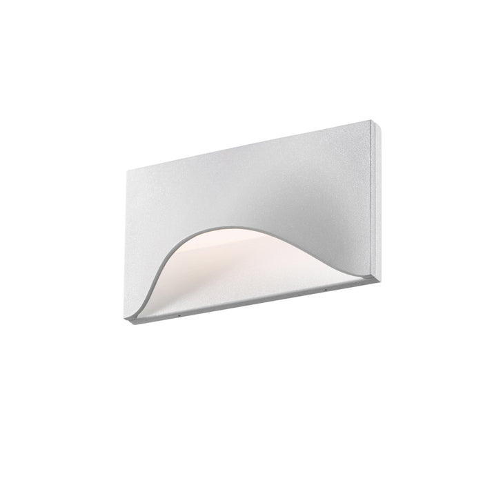 Tides High Outdoor LED Wall Light in Small/Textured White.