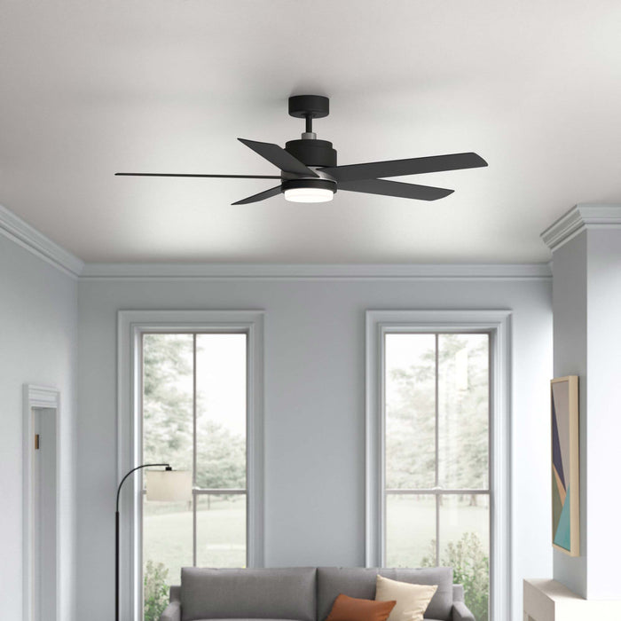 Tier LED Ceiling Fan in living room.