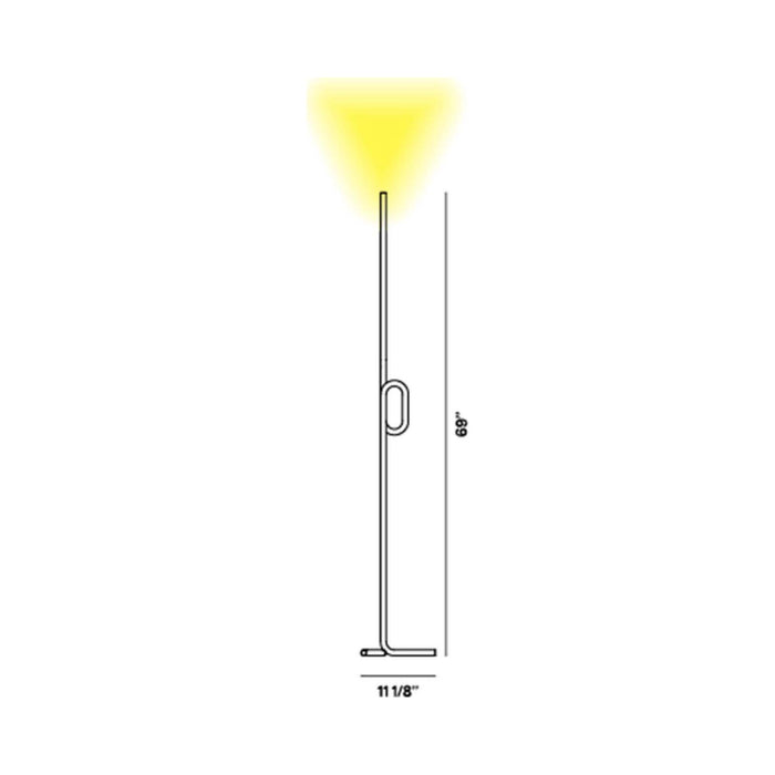 Tobia LED Floor Lamp - line drawing.