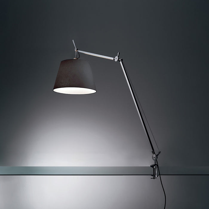 Tolomeo Mega Clamp Table Lamp in Aluminum/Black.