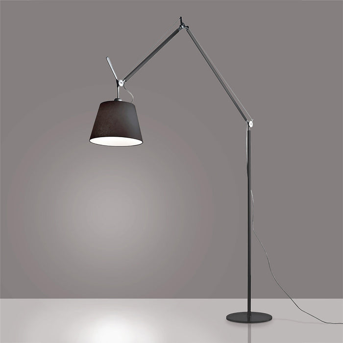 Tolomeo Mega Floor Lamp in Black/E26/A19 (14-Inch Shade).