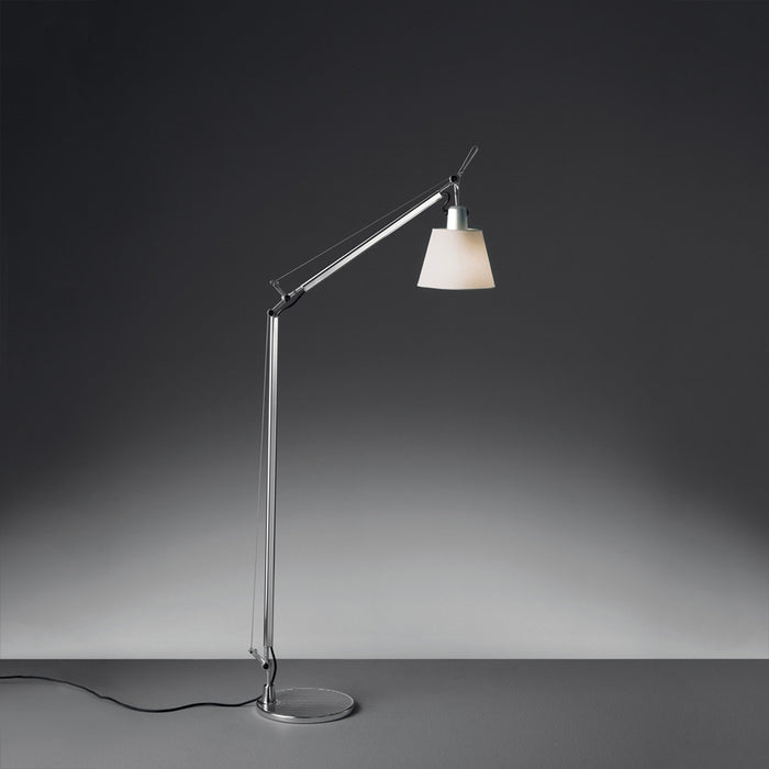 Tolomeo Reading Floor Lamp with Shade in Parchment.