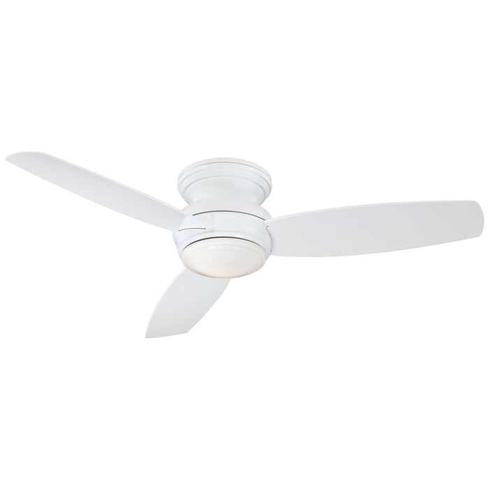 Traditional Concept LED Outdoor Ceiling Fan in White (52-Inch).