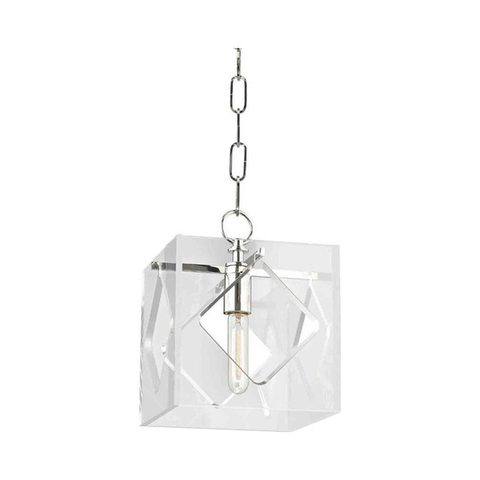 Travis Pendant Light in Small/Polished Nickel.