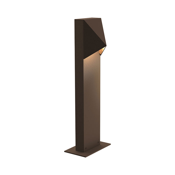 Triform Compact LED Bollard in Small/Single Light/Textured Bronze.