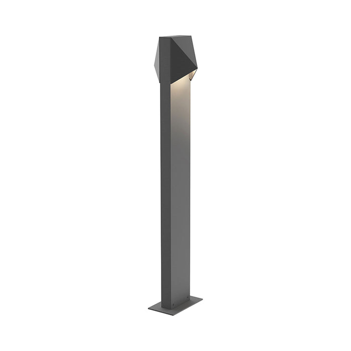 Triform Compact LED Bollard in Large/Double Light/Textured Gray.