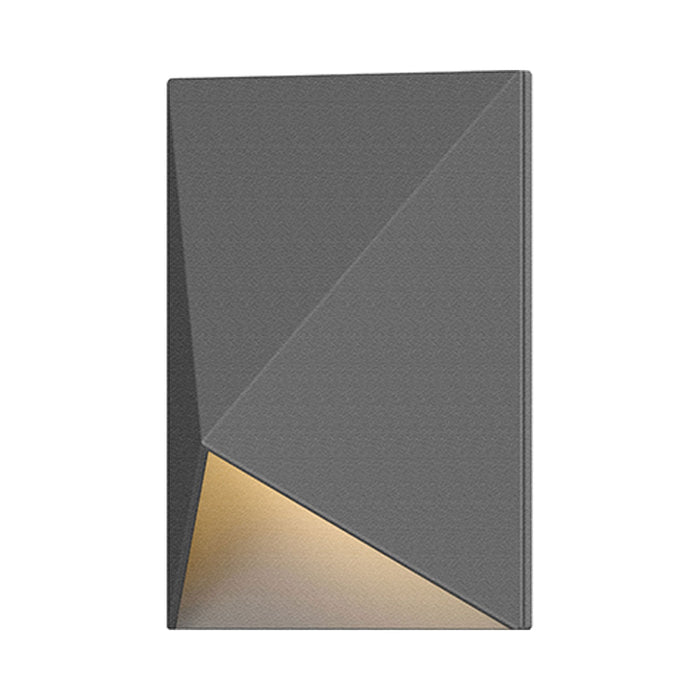Triform Compact LED Outdoor Wall Light in Textured Gray.