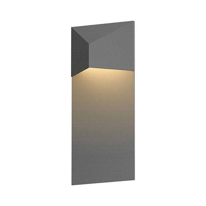 Triform Panel Outdoor LED Wall Light in Textured Gray.