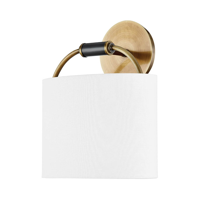 Pete Wall Light in Patina Brass.