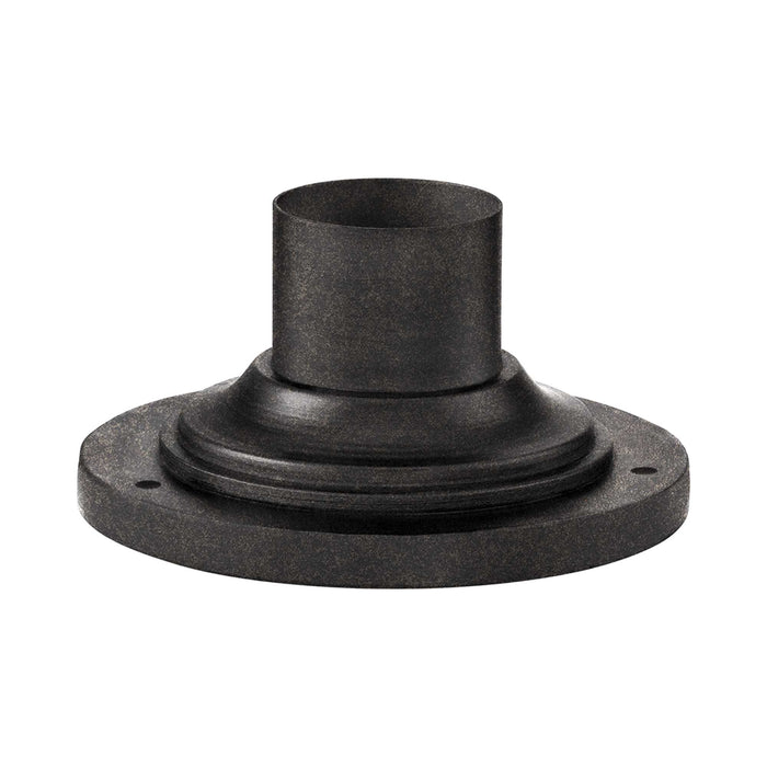 Square Outdoor Pier Mount in French Iron (Round).