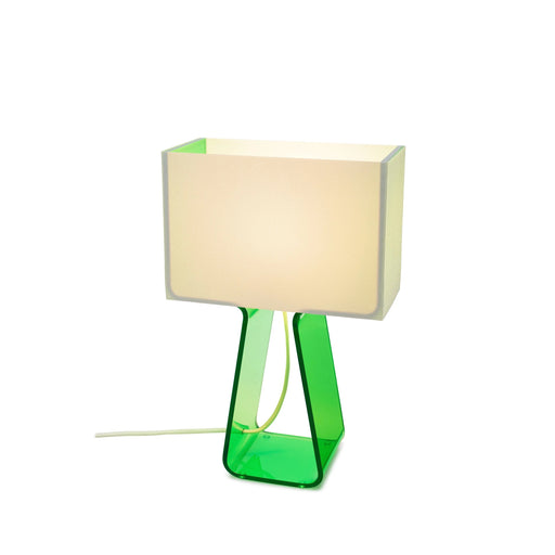 Tube Top Color Table Lamp in Green.