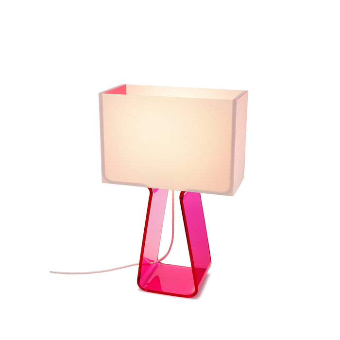 Tube Top Color Table Lamp in Hot Pink.