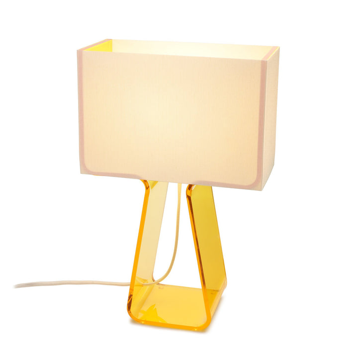 Tube Top Color Table Lamp in Yellow.