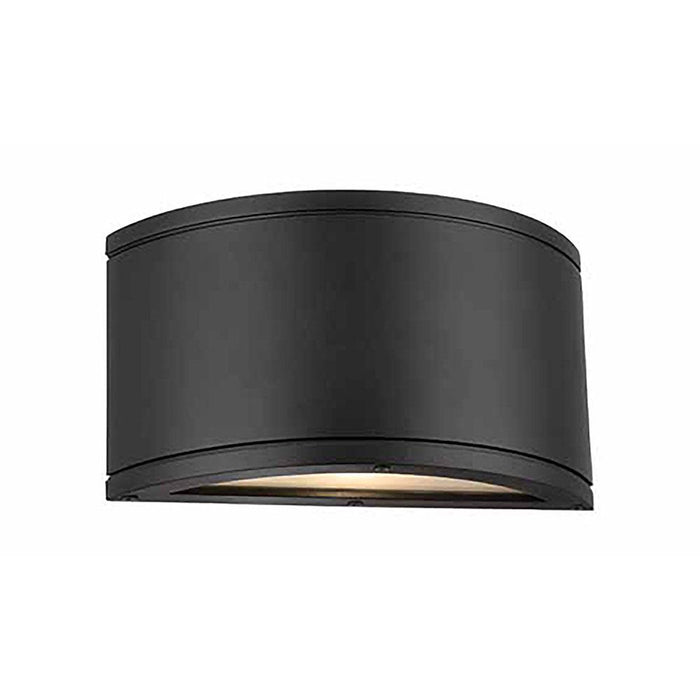 Tuble Horizontal Outdoor LED Wall Light in Black (1-Light).