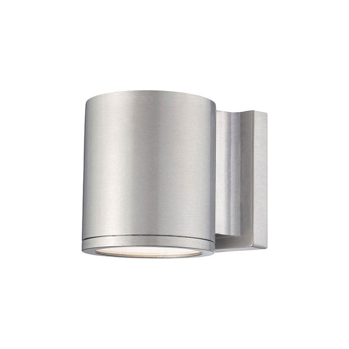 Tuble Vertical Outdoor LED Wall Light in Brushed Aluminum (1-Light).