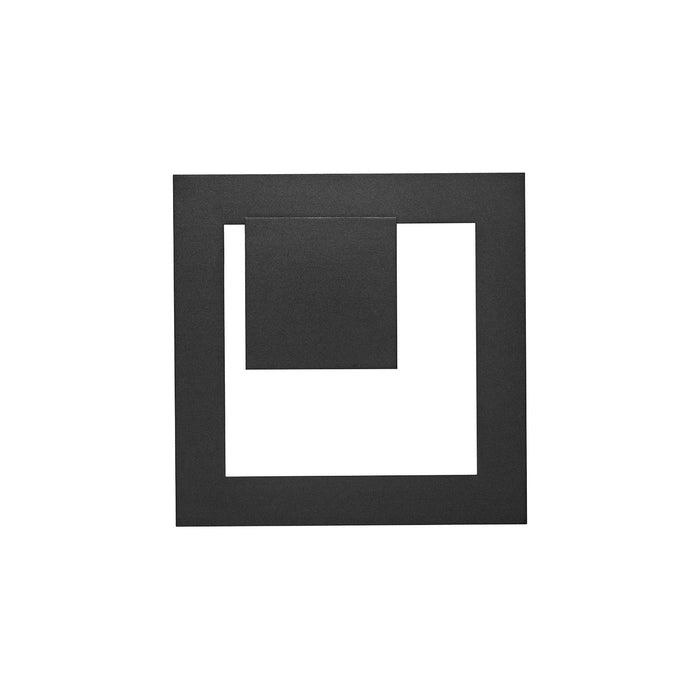 Boks Square LED Wall Light in Black (Small).