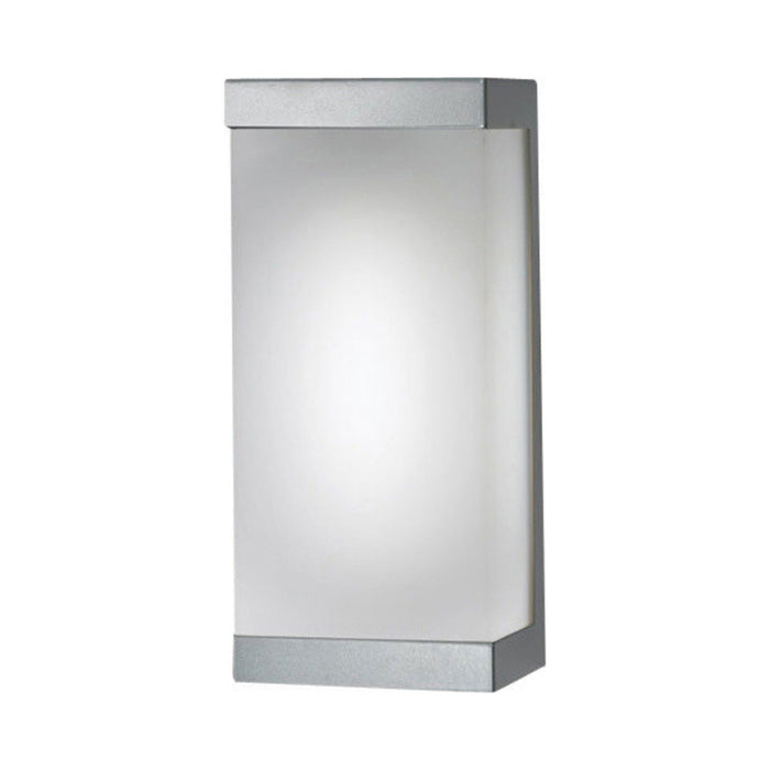 Classics Rim Outdoor LED Wall Light in Satin Pewter/Opal Acrylic (Small).