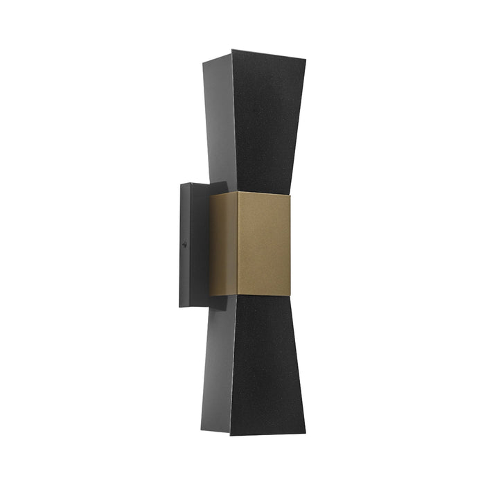 Cylo Banded LED Wall Light in Black Pearl/New Brass.
