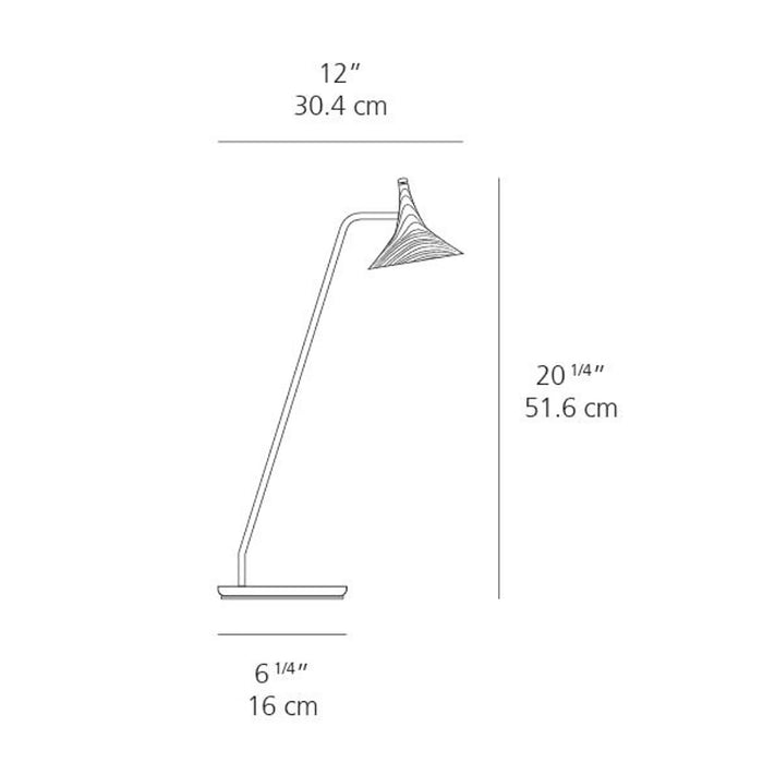 Unterlinden LED Table Lamp - line drawing.