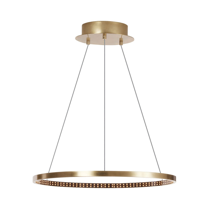 Vellavi LED Chandelier in Small/Natural Brass.