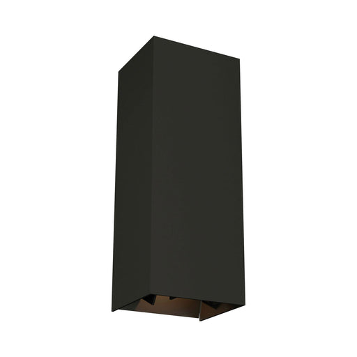 Vex Large Outdoor LED Wall Light in Black.