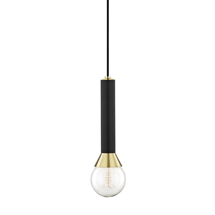 Via Pendant Light in Black and Clear.