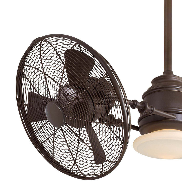 Vintage Gyro LED Ceiling Fan in Detail.