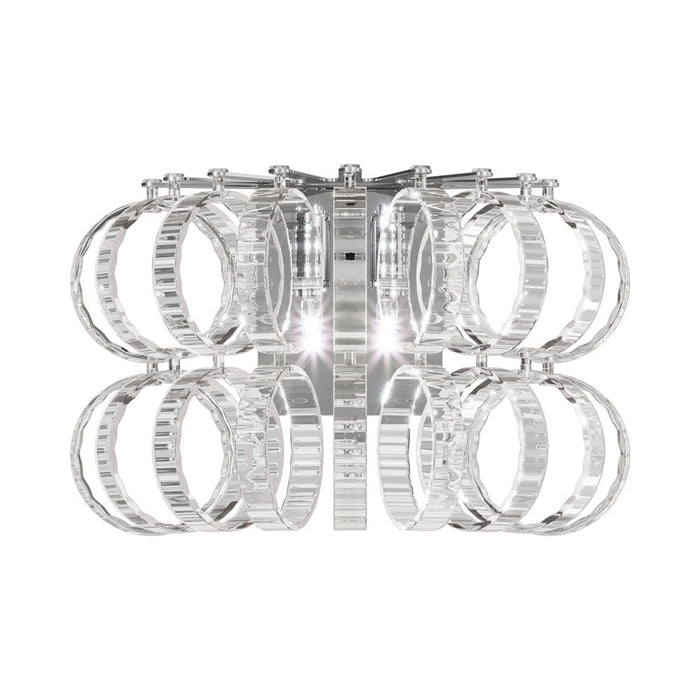 Ecos Wall Light in Glossy Chrome/Crystal Striped.