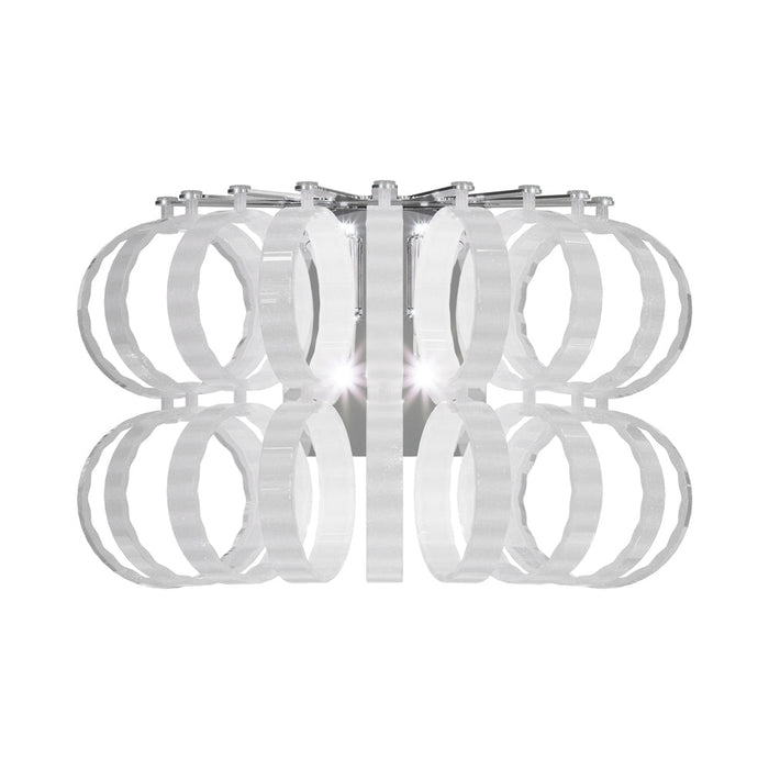 Ecos Wall Light in Glossy Chrome/White Striped.