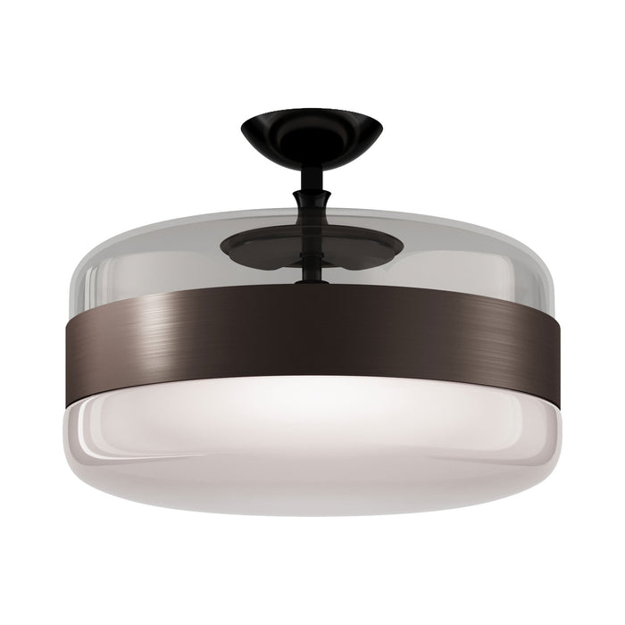 Futura Flush Mount Ceiling Light in Smoky Brown (Large).