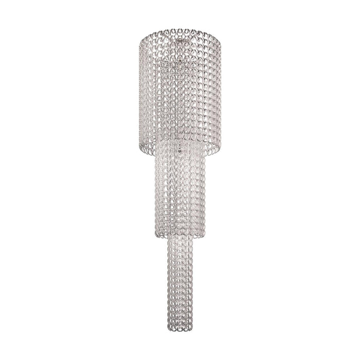 Giogali Cascade Flush Mount Ceiling Light in Glossy Chrome/Crystal Silver (Large).