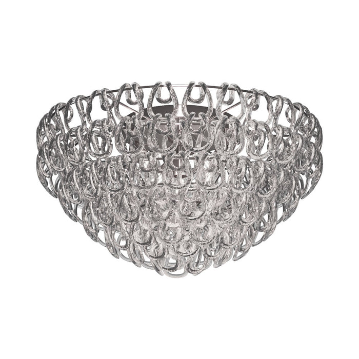 Giogali Flush Mount Ceiling Light in Crystal Transparent/Glossy Chrome (X-Large).