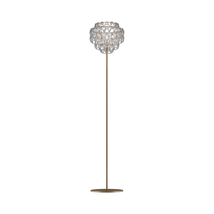 Minigiogali Floor Lamp in Crystal Transparent/Matt Bronze.