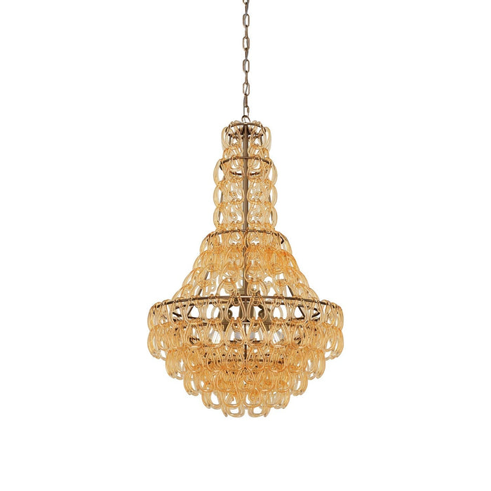 Minigiogali SP CLA Chandelier in Crystal Amber/Matt Bronze.