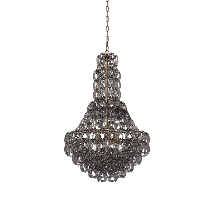 Minigiogali SP CLA Chandelier in Crystal Smoky/Matt Bronze.