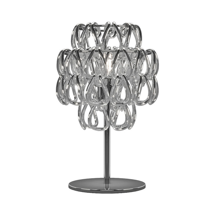 Minigiogali Table Lamp in Crystal Silver/Glossy Chrome.