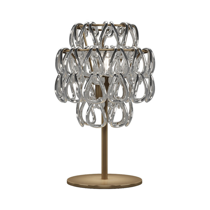 Minigiogali Table Lamp in Crystal Silver/Matt Bronze.