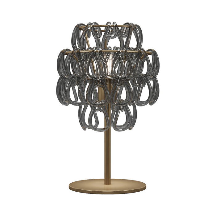 Minigiogali Table Lamp in Crystal Smoky/Matt Bronze.