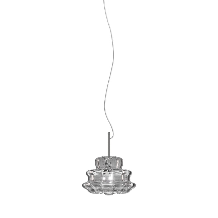 Novecento Pendant Light in Crystal Striped Glossy (Small).