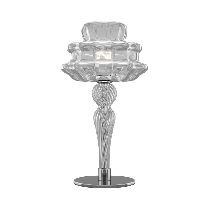 Novecento Table Lamp in Crystal Striped Glossy.