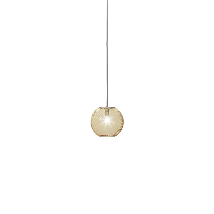 Oto Pendant Light in Amber Striped (Large).