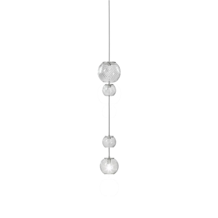 Oto Sp Pea Pendant Light in Crystal Striped (27-Inch/6-Inch).